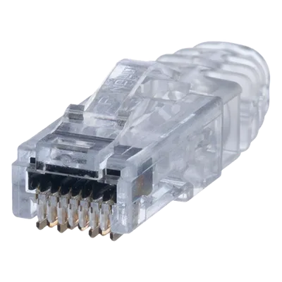 Plug RJ45 Cat6 / 3 Piezas / 23-24 AWG / 50μ Oro / 2500 Ciclos / 100 Piezas