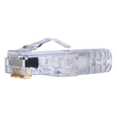 Plug RJ45 Cat6 / 3 Piezas / 23-24 AWG / 50μ Oro / 2500 Ciclos / 100 Piezas