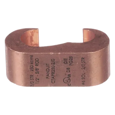 Conector de Compresión a Tierra / Cobre Sólido y Trenzado / UL 486A-486B 36 kV / 90°C / Entierro Directo en Tierra y Concreto / AWG 2 Str