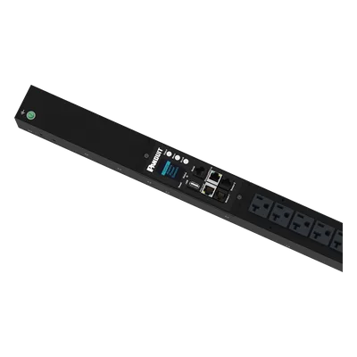 PDU Monitoreable / 16 Salidas NEMA 5-20R / Entrada NEMA 5-15P / Vertical / 120 Vca / 15 A / Cable 3 m (9.8 ft) / Rango 10°C a 60°C