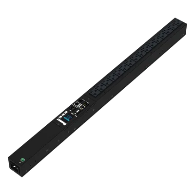 PDU Monitoreable / 16 Salidas NEMA 5-20R / Entrada NEMA 5-15P / Vertical / 120 Vca / 15 A / Cable 3 m (9.8 ft) / Rango 10°C a 60°C