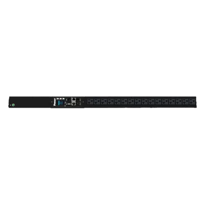 PDU Monitoreable / 16 Salidas NEMA 5-20R / Entrada NEMA 5-15P / Vertical / 120 Vca / 15 A / Cable 3 m (9.8 ft) / Rango 10°C a 60°C