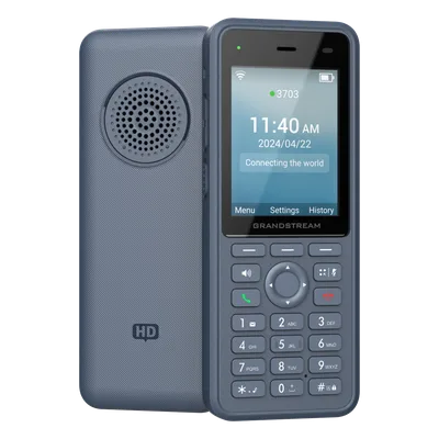 Teléfono IP Wi-Fi Inalámbrico / Wi-Fi 6 Doble Banda / IP69K / Batería 3000 mAh / 4 Vías Conferencia / Bluetooth / USB-C