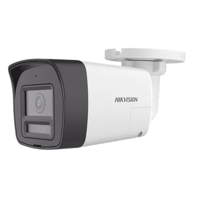 Cámara Bala TURBOHD / 4K 8 Megapixel / Lente 2.8 mm / Ángulo 113° / Dual Light IR 30 m (98.4 ft) + Luz Blanca 20 m (65.6 ft) / Audio Bidireccional / Sirena y Estrobo LED / IP67 / Metal