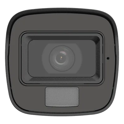 Cámara Bala IP / 4 Megapixel / Dual Light 20 m (65.6 ft) IR + 15 m (49.2 ft) Luz Blanca / Lente 2.8 mm / 104° / IP67 / PoE / Audio Integrado