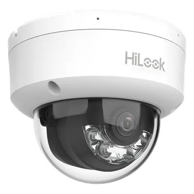 Cámara Domo IP / 4 Megapixel / Dual Light 20 m (65.6 ft) / AcuSense Lite / PoE / Lente 2.8 mm / 104° / Interior