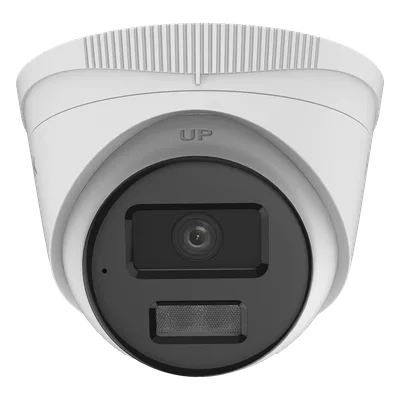 Cámara Turret IP / 4 Megapixel / Dual Light 20 m (65.6 ft) / Lente 2.8 mm / 104° / Audio Integrado / IP67 / PoE
