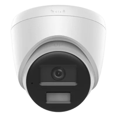 Cámara Turret IP / 4 Megapixel / Dual Light 20 m (65.6 ft) / Lente 2.8 mm / 104° / Audio Integrado / IP67 / PoE