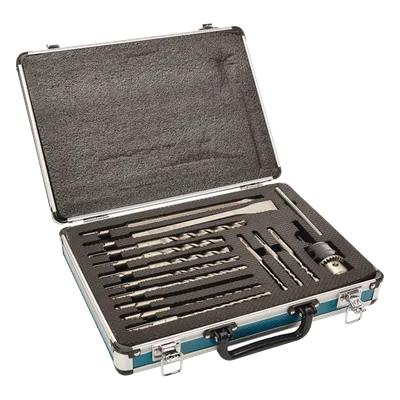 Juego de Brocas, Cinceles y Broquero SDS Plus / 14 Piezas / Medidas 5/32'' a 5/8'' / Longitudes 4-1/4'' a 10''