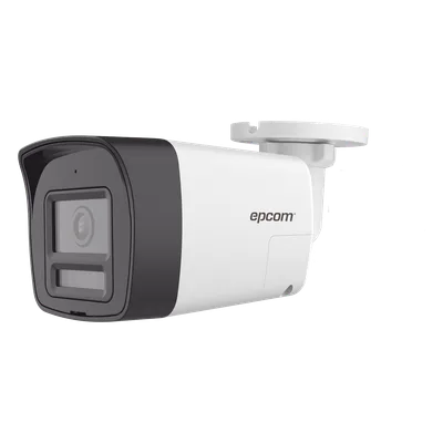 Cámara Bala TURBOHD / 4K 8 Megapixel / Lente 2.8 mm / Dual Light 30 m (98.4 ft) IR + 20 m (65.6 ft) Luz Blanca / Audio Bidireccional Full Duplex / IP67 / Metal