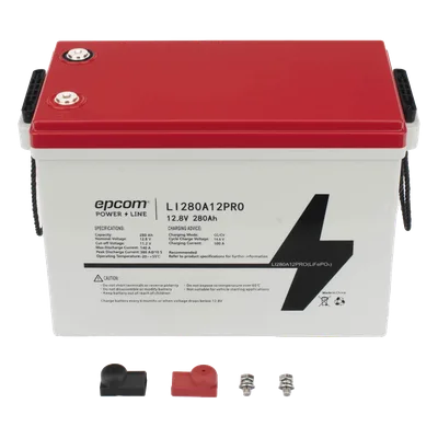 Batería de Litio de Ciclo Profundo / 12.8 Vcc 280 Ah (3.58 kWh) / LiFePO4 / 6000 Ciclos / Descarga 140 A / Carga Rápida 100 A / BMS con Corte a 11.2 V