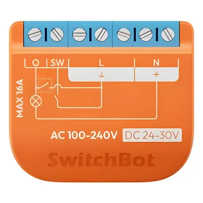 Interruptor Inteligente / Control On-Off / Medición de Consumo / Wi-Fi + BLE / AC 16 A / DC 10 A / Matter / 42x36x16 mm