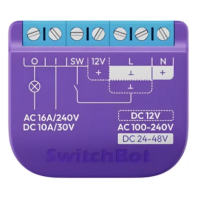Relevador Inteligente / WiFi+BLE / Salida Contacto Seco / 16A AC / 42x36x16 mm / 138x118x52 pies / Compatible Alexa y Google Home