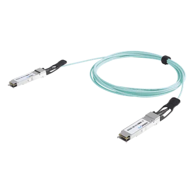 Cable AOC QSFP+ / 40 Gbps / 30 m (98.4 ft) / Fibra Óptica Activa / Conectores de Alta Densidad