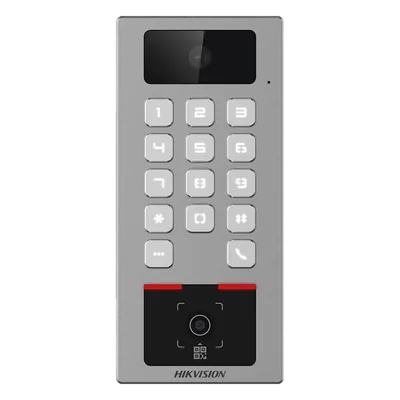 Terminal de Control de Acceso / Lector QR Exterior / Videoportero 2 MP / IP65 & IK09 / 100,000 Tarjetas / 300,000 Eventos / Bluetooth y App