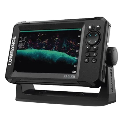 Ecosonda / Pantalla IPS 7 pulgadas / CHIRP + DownScan / 50-200 y 455-800 kHz / 0.67 kg / 8.9 x 5.5 x 3.3 pulgadas