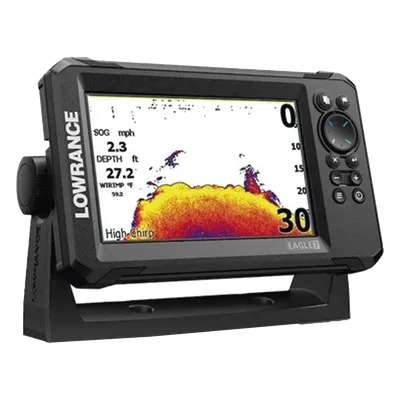 Ecosonda / Pantalla IPS 7 pulgadas / CHIRP + DownScan / 50-200 y 455-800 kHz / 0.67 kg / 8.9 x 5.5 x 3.3 pulgadas