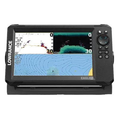 Ecosonda / Pantalla IPS 9 pulgadas / Transductor 50/200 kHz y 455/800 kHz / CHIRP y DownScan / C-MAP Discover