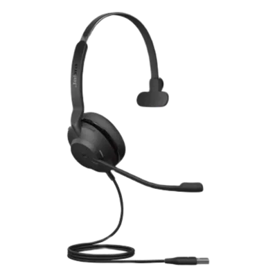 Auricular Mono UC / Aislamiento Acústico Viscoelástico / Doble Micrófono con Reducción de Ruido / Altavoces 28 mm / USB-A con Adaptador / Indicador de Ocupado