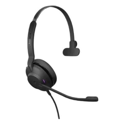 Auricular Mono UC / Aislamiento Acústico Viscoelástico / Doble Micrófono con Reducción de Ruido / Altavoces 28 mm / USB-A con Adaptador / Indicador de Ocupado