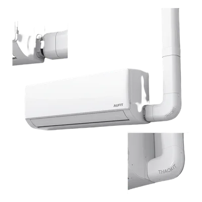Kit de Canaletas para Aire Acondicionado / 11 Piezas / PVC Rígido / Interior y Exterior / 1 m (3.28 ft) de Longitud / -20°C a 75°C