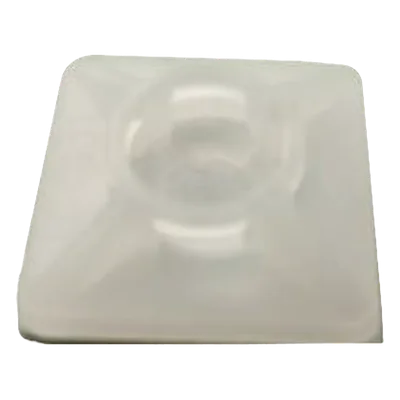 Base Autoadherible para Cinchos / 19x19 mm / Nylon Resistente / Temperatura -10°C a 50°C / Paquete 100 Piezas / Orificio Central para Tornillo