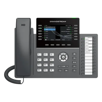 Teléfono IP / 12 Líneas / 24 Teclas Programables / Wi-Fi 6 / PoE / Pantalla LCD 4.3 Pulgadas / Bluetooth / Audio HD