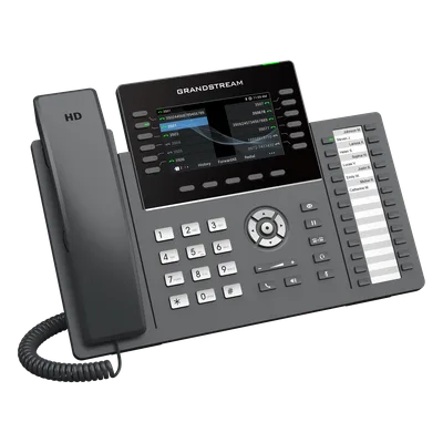 Teléfono IP / 12 Líneas / 24 Teclas Programables / Wi-Fi 6 / PoE / Pantalla LCD 4.3 Pulgadas / Bluetooth / Audio HD