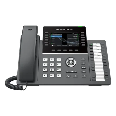 Teléfono IP / 12 Líneas / 24 Teclas Programables / Wi-Fi 6 / PoE / Pantalla LCD 4.3 Pulgadas / Bluetooth / Audio HD