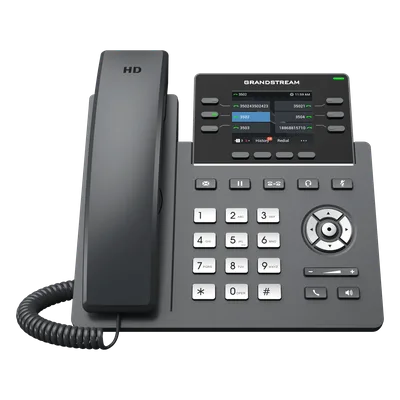 Teléfono IP / 6 Líneas SIP / Wi-Fi 6 Doble Banda / Bluetooth / 24 Teclas BLF Virtuales / Pantalla LCD 2.8" / 2 Puertos Gigabit