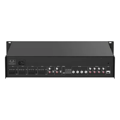 Amplificador de Red / 4 Zonas 250W / Salida 100V/70V / Bluetooth 5.0 / Entrada de Alarma / Síntesis de Voz TTS