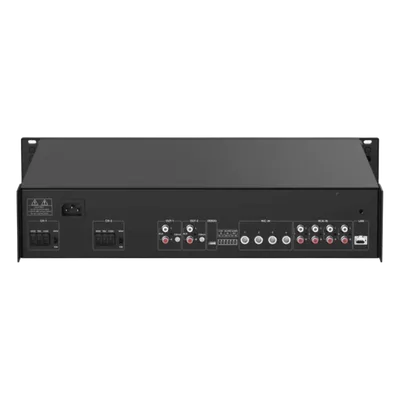 Amplificador de Red / 2 Zonas 250W / Salida 100V/70V / Bluetooth 5.0 / Entrada de Alarma / Control por Software