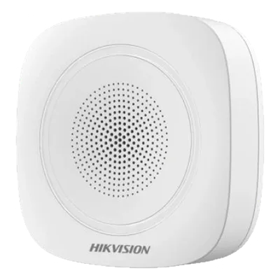 Sirena Inalámbrica Interior / 110 dB / Estrobo Azul / 433 MHz / AES-128 / 3 Tipos de Alarma