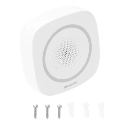 Sirena Inalámbrica Interior / 110 dB / Estrobo Azul / 433 MHz / AES-128 / 3 Tipos de Alarma
