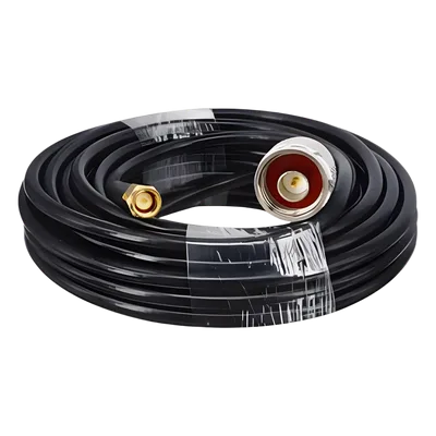 Cable Coaxial / Baja Pérdida / 10 m (32.8 ft) / Impedancia 50 Ω / Operación 5-3000 MHz / Apantallamiento >90 dB / Conectores N y SMA Macho