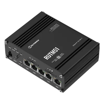 Router Industrial 5G LTE con 2 Ranuras SIM/ 5 Puertos Gigabit/ Wi-Fi con Doble Banda/ Soporta VPN Servidor-Cliente/ Compatible con RMS