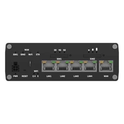 Router Industrial 5G LTE con 2 Ranuras SIM/ 5 Puertos Gigabit/ Wi-Fi con Doble Banda/ Soporta VPN Servidor-Cliente/ Compatible con RMS