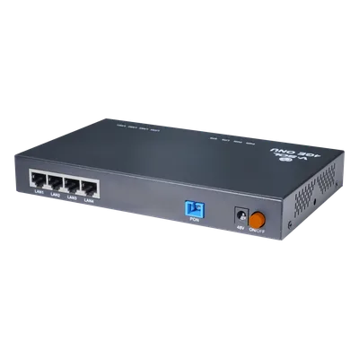 ONU Dual EPON/GPON / 4 Puertos PoE 802.3af/at Gigabit / 1 Puerto SC/UPC / Chasis Metálico / Triple Play