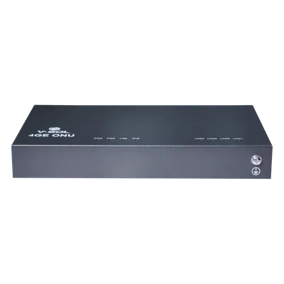 ONU Dual EPON/GPON / 4 Puertos PoE 802.3af/at Gigabit / 1 Puerto SC/UPC / Chasis Metálico / Triple Play