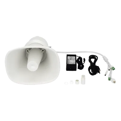 Bocina IP / 25 Watts / 124 dB / IP67 / Entrada de Alarma / SIP e ISUP / Sin Amplificador