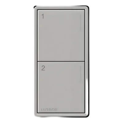 Botonera de pared / 2 botones de escena / RF Clear Connect 2.4 GHz / alcance 75 ft / Pebble / RadioRA 3