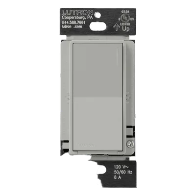 Apagador de pared / 8 A iluminación / 5.8 A motor (1/4 HP) / neutro requerido / multilocación / Pebble / RadioRA 3