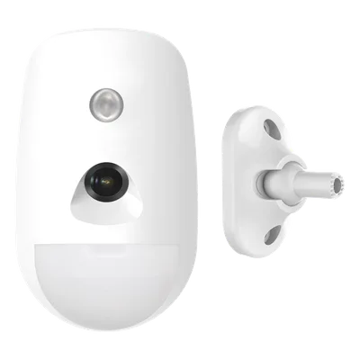 Detector PIR Inalámbrico con Cámara / Cobertura 12 m (39.4 ft) / Ángulo 85.9° / Inmunidad Mascotas 30 kg / Batería 6 Años / VGA 640x480