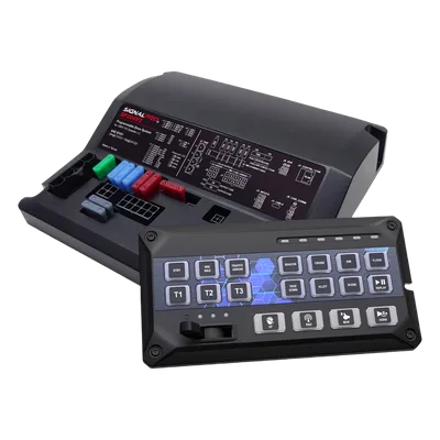 Sirena Vehicular / 200W / Amplificador Clase D / 19 Botones / 12 Salidas de Relé / USB Tipo C / Programable