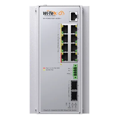 Switch Industrial Administrable / 8 Puertos PoE Gigabit / 2 SFP / 240 W / -40 a 80 °C / 6 kV Protección