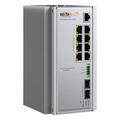Switch Industrial Administrable / 8 Puertos PoE Gigabit / 2 SFP / 240 W / -40 a 80 °C / 6 kV Protección
