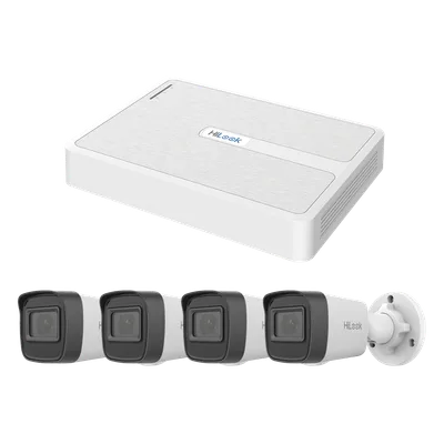 Kit de Videovigilancia IP / 2 Megapixel / NVR 8 Canales con 8 Puertos PoE+ / 4 Cámaras Bala para Exterior / IR 30 m (98.4 ft) / Compresión H.265+