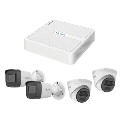 Kit de Videovigilancia IP / 2 Megapixel / NVR 8 Canales con 8 Puertos PoE+ / 4 Cámaras para Exterior / IR 20 m (65.6 ft) / Salidas VGA y HDMI