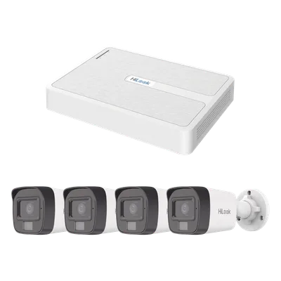 Kit de Videovigilancia IP / NVR 8 Canales PoE+ / 4 Cámaras Bala 2 Megapixel / Dual Light IR 20 m (65.6 ft) + Luz Blanca 15 m (49.2 ft) / Audio Integrado / H.265+