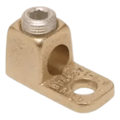 Terminal de Cobre / Calibre 14 - 4 AWG / Tornillo 1/4" / Torque 45 lb-in / Sin Recubrimiento